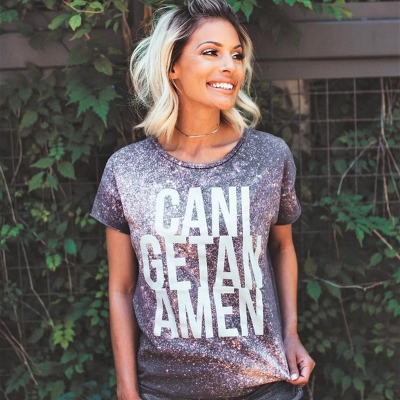 Can I Get An Amen Tee Bleached - Picture 2 of 3